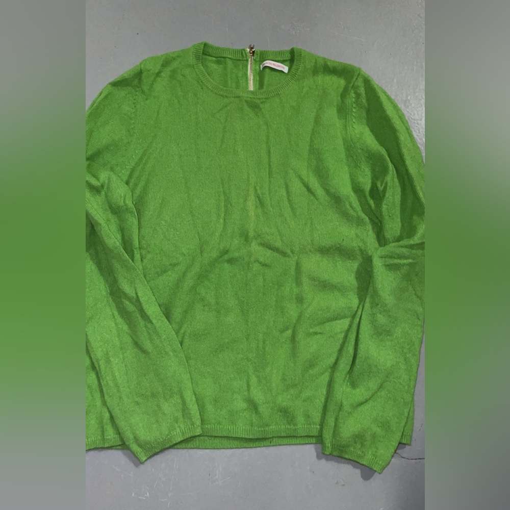 Frances Valentine Green Wool blend Sweater Womens size Medium